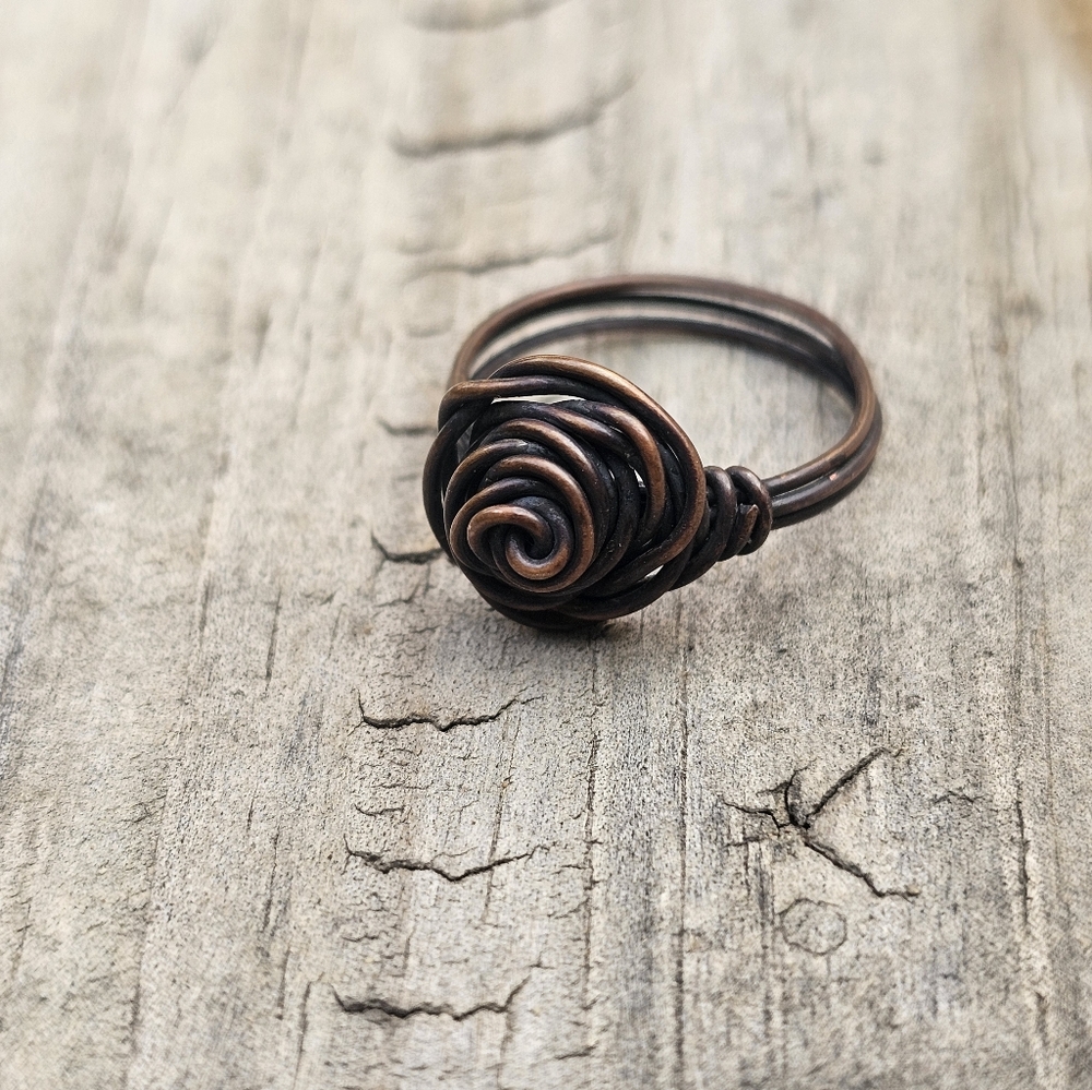 Copper Rose Ring - Picture 7 of 7